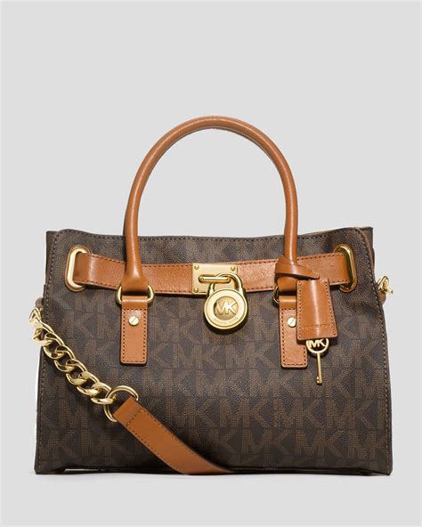 michael kors hamilton signature ew brown satchel|Amazon.com: Michael Kors Hamilton Handbags.